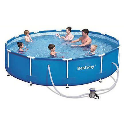 Bestway piscina cu cadru metalic, pompa si filtru, 366 x 76 cm