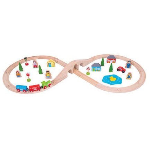 Bigjigs toys set tren cu cale ferata circulara