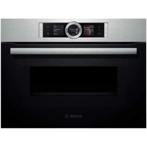 Bosch cuptor incorporabil bosch cmg656bs1, electric, multifunctional, functie microunde, display, grill, timer, autocuratare ecoclean, 45 l, inox
