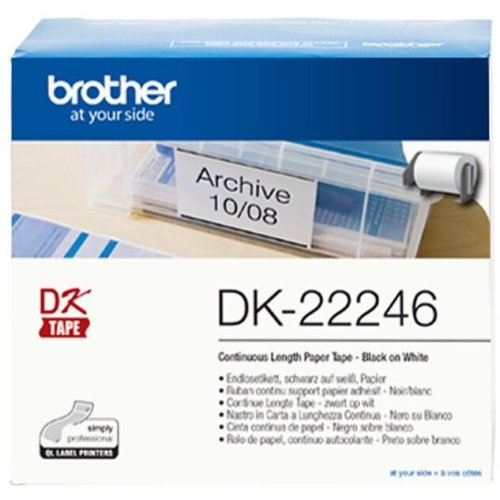Brother banda continua etichete, brother, compatibila dk-22246, 103 mm, 30.48 m, alb