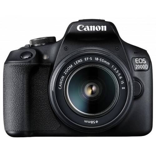 Canon aparat foto canon eos 2000d kit (obiectiv 18-55mm is ii) + geanta canon + 16gb sd + laveta