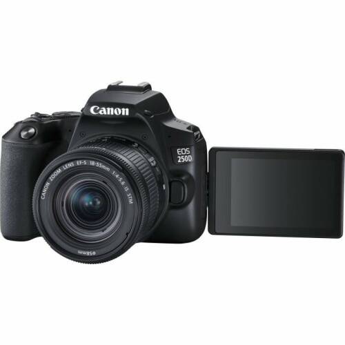 Canon aparat foto canon eos 250d kit (obiectiv ef 18-55mm is stm), negru