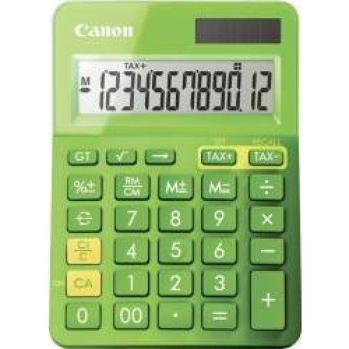Canon calculator birou canon ls123kgr verde, 12 digiti, ribbon, display lcd, functie business, tax si conv