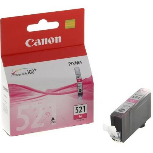 Canon cerneala canon cli521m fucsia | ip3600/ip4600/mp540/mp620/mp630/mp980