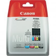 Canon cerneala canon cli551 c/m/y/bk multi pack w/o sec | ip7250/mg5450/mg6350