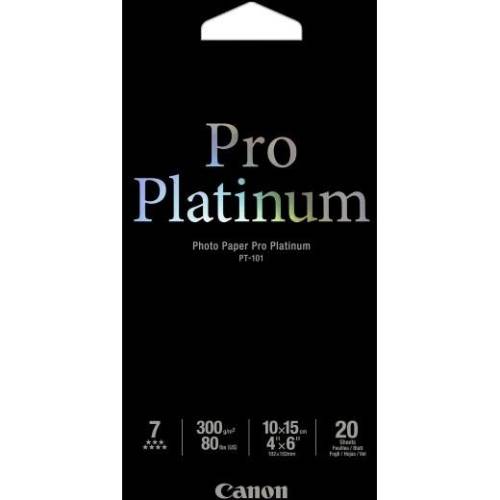 Canon hartie fotogr. canon pt101 pro platinum photo | 300g | 10x15cm | 20 de foi