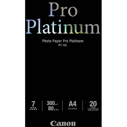 Canon hartie fotogr. canon pt101 pro platinum photo | 300g | a4 | 20 de foi