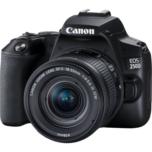 Canon kit aparat foto canon eos 250d (ef 18-55mm is stm obiectiv), alb
