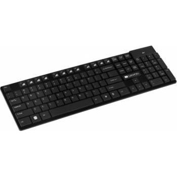 Canyon 2.4ghz wireless keyboard, 104 keys, slim design, chocolate key caps, us layout (black)