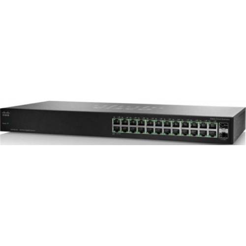 Cisco sg110-24 24-port gigabit switch | 24 10/100/1000 mbit/s | fara management | layer layer 2 | montabil in rack da | stacking nu