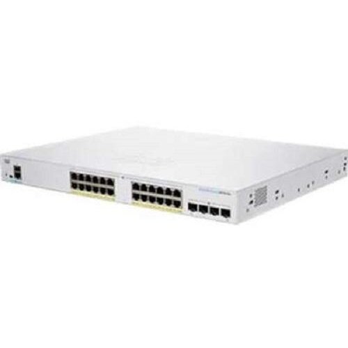 Cisco switch cisco cbs350-24fp-4x, 24 porturi, poe