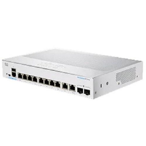 Cisco switch cisco cbs350-8p-2g, 8 porturi, poe, argintiu