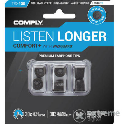 Comply dopuri pentru ureche din memorie comply comfort plus tsx-400 s/m/l for sennheiser, negru
