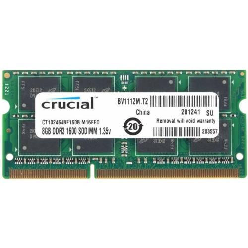 Crucial memorie notebook crucial 8gb ddr3 1600mhz cl11