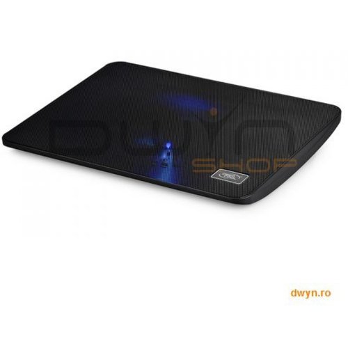 Deepcool stand notebook deepcool 15.6' - 1* fan 140mm, blue led, 1* usb, plastic & metal, black 'windpal min