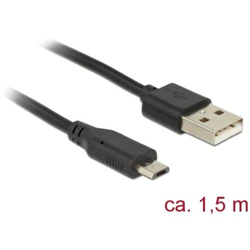 Delock delock cable usb micro am-mbm5p 2.0 + led charging status 1.5m
