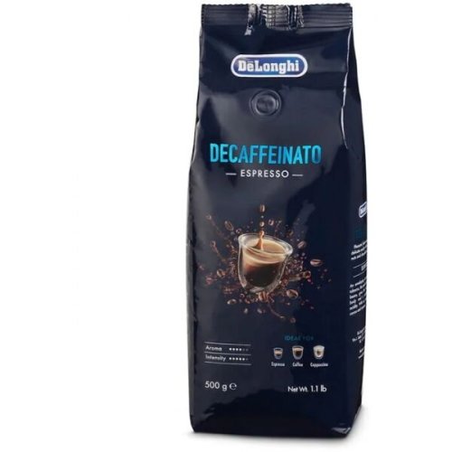Delonghi cafea boabe delonghi espresso decaffeinato dlsc607, 500gr, prajire medie, 50% arabica 50% robusta, intensitate 5