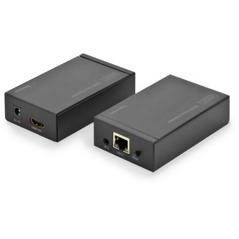Digitus extender hdmi up to 120m over cat.5e utp or ip, 1920x1080p fhd 3d, with ir (set)