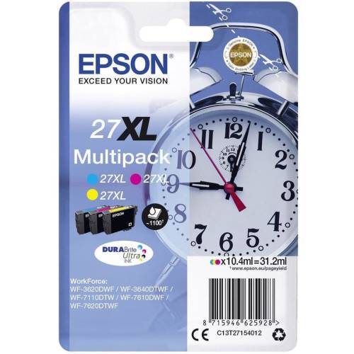 Epson alarm clock multipack epson t2715 c/m/y 3-colour 27xl durabrite | 31.2 ml