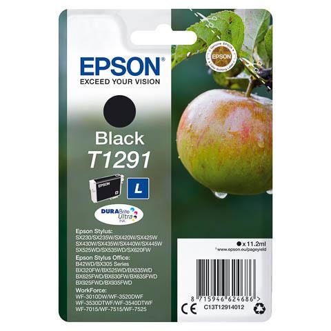 Epson cartus cerneala epson t1291, black, capacitate 11,2ml / 380 pagini