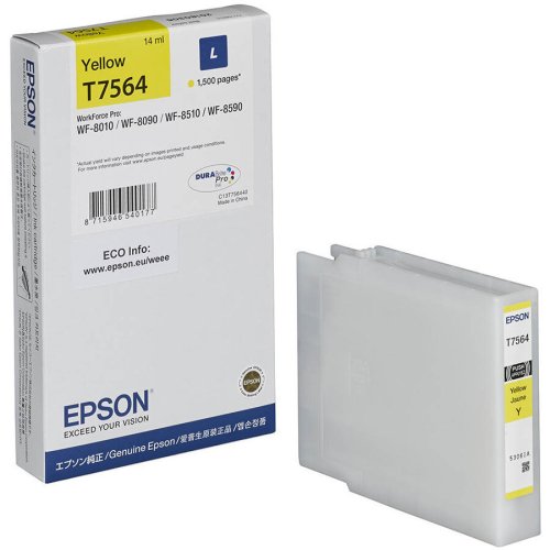 Epson cartus cerneala epson t75644, singlepack, 1 x 14.0 ml yellow, l