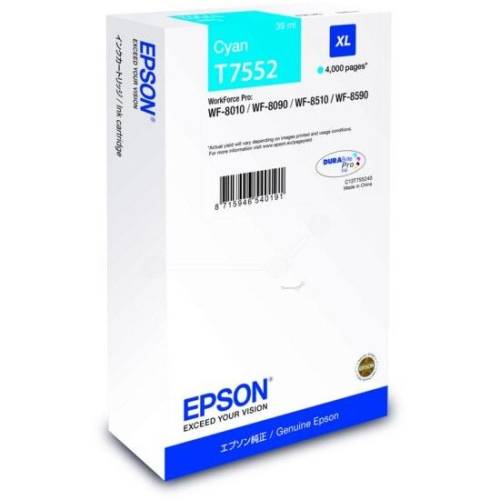 Epson cartus cyan size xl c13t755240 4k original epson workforce pro wf-8010dw