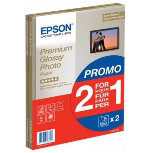 Epson epson premium glossy hartie foto a4 - 2x15 coli - 255g/mp (s042169)