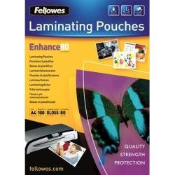 Fellowes laminating pouch 80 µ, 216x303 mm - a4, 100 pcs