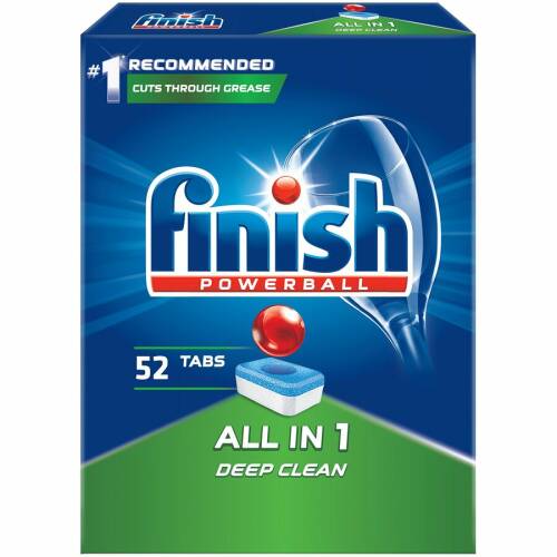 Finish detergent de vase pentru masina de spalat finish all in one, 52 tablete
