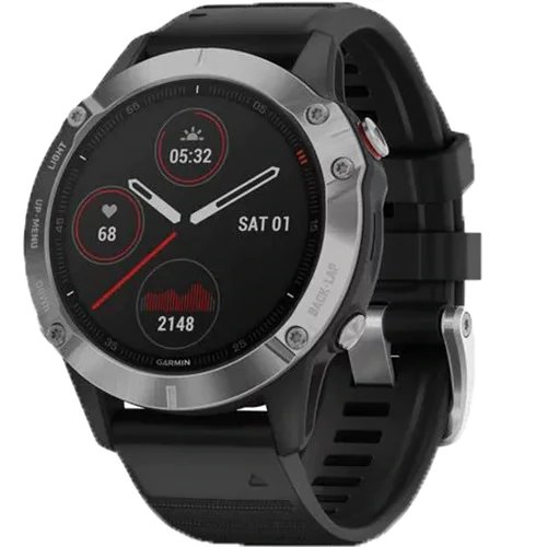 Garmin ceas smartwatch garmin fenix 6, 47 mm, silver/black