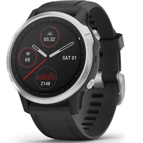 Garmin ceas smartwatch garmin fenix 6s, 42 mm, silver, black
