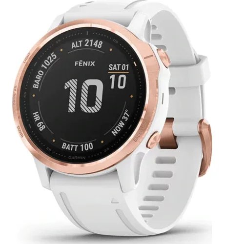 Garmin ceas smartwatch garmin fenix 6s pro, 42 mm, rose/gold, white
