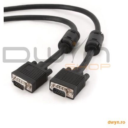 Gembird cablu date monitor dubluecranat 10m, black 'cc-ppvga-10m-b'