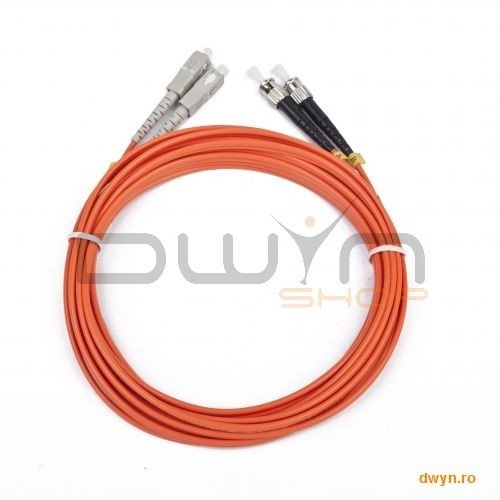 Gembird cablu fibra optica duplex multimode, 1m, conectori st-sc, bulk, 'cfo-stsc-om2-1m'