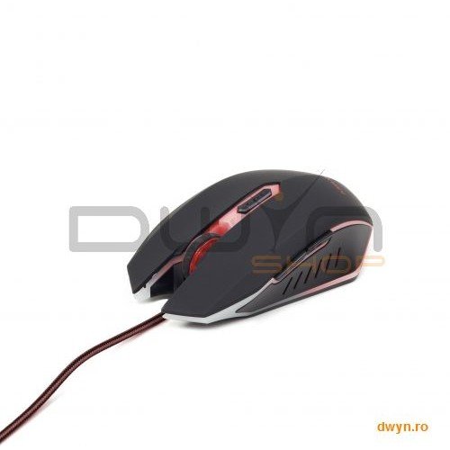 Gembird mouse gaming usb, 2400 dpi, red