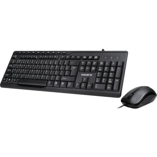 Gigabyte kit tastatura + mouse usb gigabyte km6300, cu fir, 1000 dpi, negru