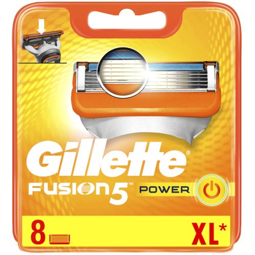 Gillette cap de inlocuire gillette fusion5 power pentru aparat de ras pentru barbati, 8 buc