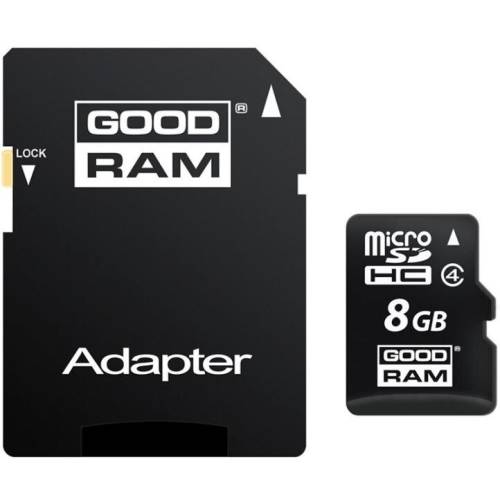 Goodram 8gb goodram microsd cls.4 + adapter m40a-0080r11