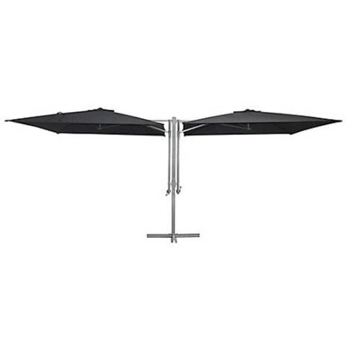 H-line umbrela dubla 2.5 x 2.5 m, antracit