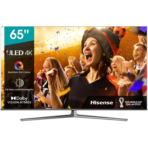 Hisense televizor hisense 65u8gq, 164 cm, uled smart led, 4k ultra hd, negru