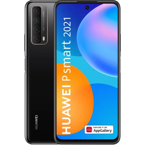 Huawei telefon mobil huawei p smart (2021), dual sim, 128gb, 4g, midnight black