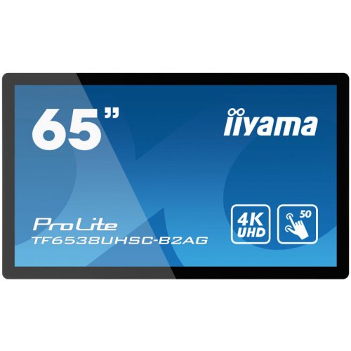 Iiyama iiyama monitor prolite 165,1 cm (65) ips 4k ultra hd ecran tactil ecran plat interactiv negru