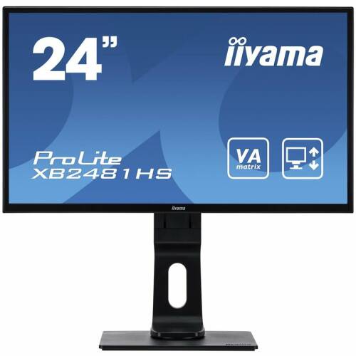 Iiyama iiyama xb2481hs-b1 c monitor iiyama xb2481hs-b1 c, ips, full hd, dvi-d, hdmi, speakers