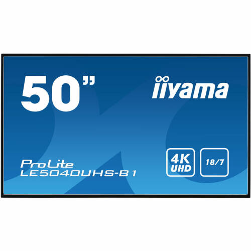 Iiyama monitor digitalsignage iiyama prolite le5040uhs-b1 50 amva 18/7 iisignage