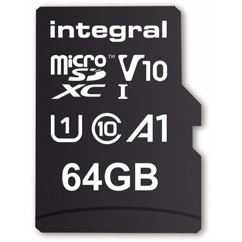 Integral card de memorie integral 100v10 64gb micro sdxc clasa 10 uhs-i + adaptor sd