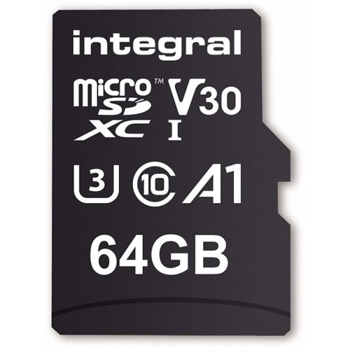 Integral card de memorie integral 70v30 64gb micro sdxc clasa 10 uhs-i + adaptor sd