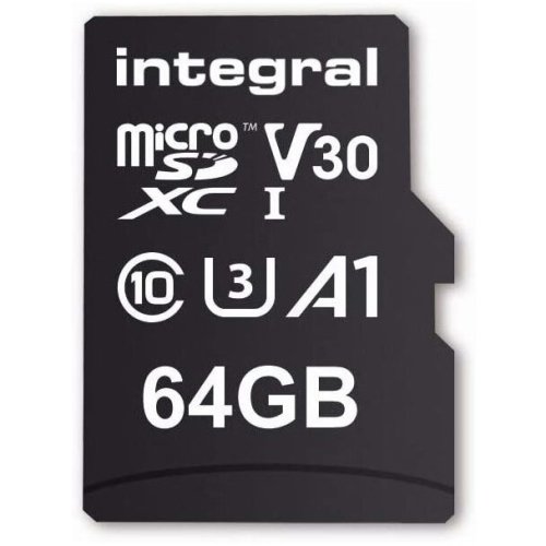 Integral integral 64gb high speed microsdxc card v30 uhs-i u3 100/30
