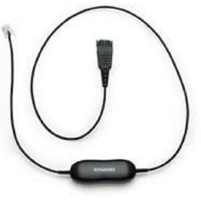 Jabra smart cord, qd to rj10, coiled, 0,7 - 2 meters, with 8-position switch configurator, for std headsets
