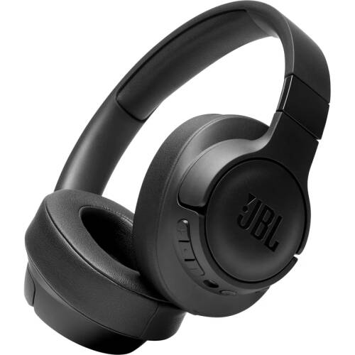 Jbl casti jbl tune 750, active noise cancelling, pure bass, hands-free, voice control, bluetooth streaming, negru
