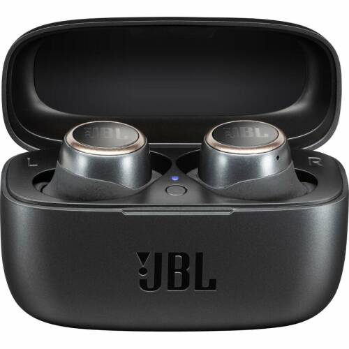 Jbl resigilat: casti audio in-ear true wireless jbl live 300tws, jbl signature sound, ambient aware, talkthru, 20h, voice assistant, negru